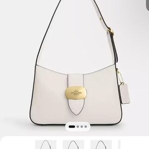 Coach White Leather Shoulder Bag